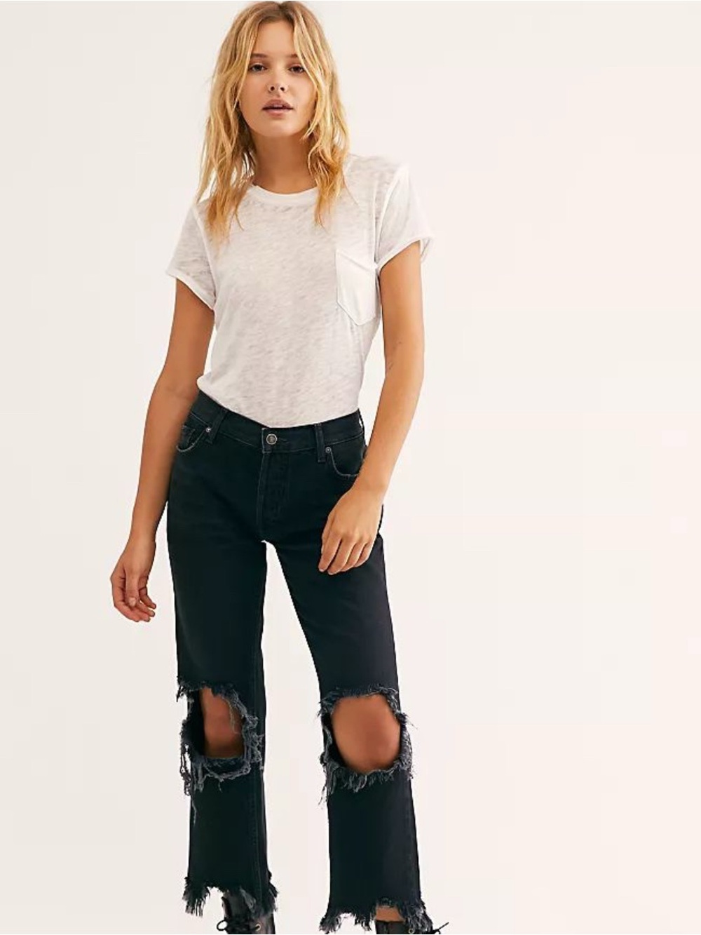 We The Free Maggie Mid Rise Cropped Jeans - Sz 26